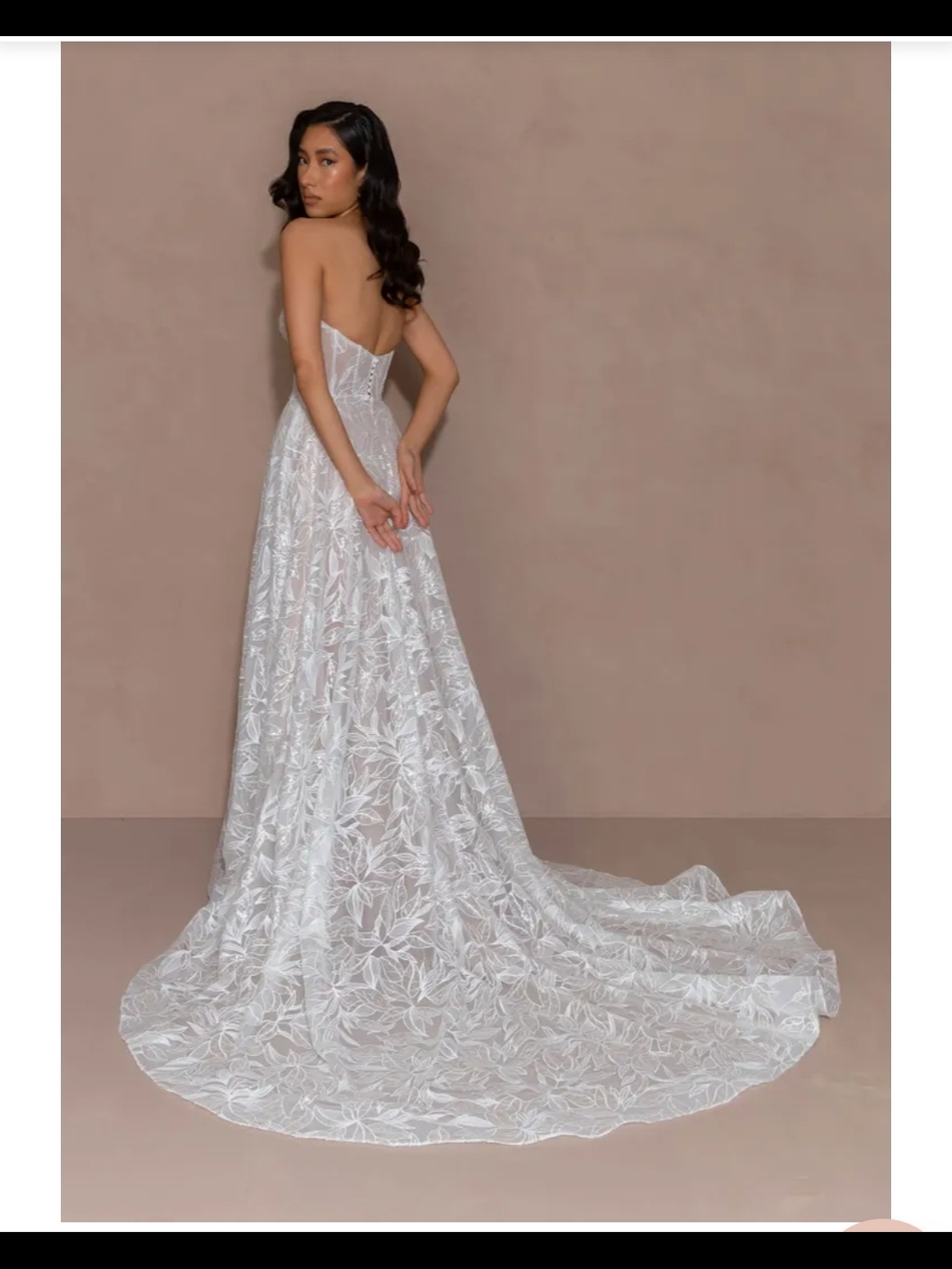 Evie Young - Stella White Lace Floral A-Line Gown